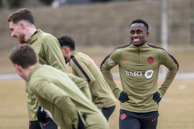 Fußball, Nationalteam Kanada, Training March 24, 2026, Toronto, Ontario, CANADA: CanadaöÄÃ s defender Alistair Richie Laryea in action during a training session at the BMO Training Ground in preparation for matches against Iceland and Tunisia, March 24, 2026. Canada News - March 24, 2026  - ZUMAc35_ 20260324_zaf_c35_150 Copyright: xEduardoxLimax