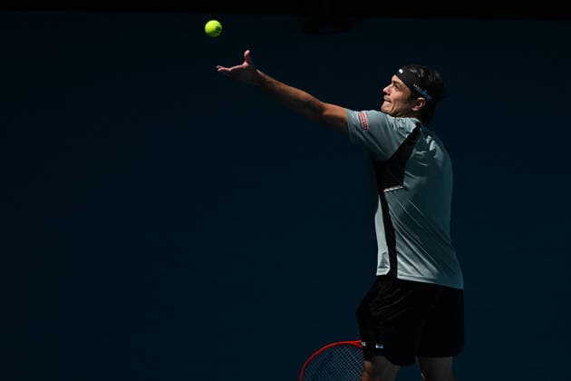 Itau Miami Tennis Open - Taylor Fritz Taylor Fritz (USA) during his fourth round match at the Itau Miami Tennis Open in Miami , USA, on March 24, 2026. Photo by Corinne Dubreuil ABACAPRESS.COM Miami United States  Copyright: xDubreuilxCorinne ABACAx