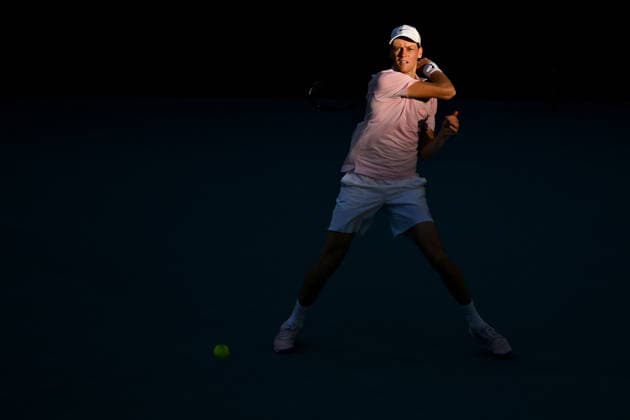 Itau Miami Tennis Open - Jannik Sinner Jannik Sinner (ITA) during his fourth round match at the Itau Miami Tennis Open in Miami , USA, on March 24, 2026. Photo by Corinne Dubreuil ABACAPRESS.COM Miami United States  Copyright: xDubreuilxCorinne ABACAx