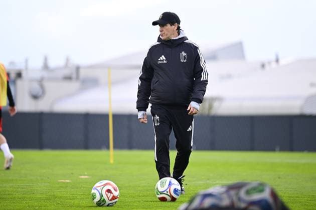 Belgian Red Devils - pre-World Cup 2026 training camp - training 25 03 2026 TUBIZE, BELGIUM - MARCH 25 : Garcia Rudi head coach of Belgium pictured during a training session at the training grounds of the Royal Belgian Football Association, in preparation to a mini-camp that will take place in the United States. There, the Belgian Red Devils, will play friendly games against the United States of America and Mexico as part of a pre-World Cup 2026 training camp on March 25, 2026 in Tubize, Belgium, 25 03 2026 Tubize Belgium  Copyright: xJanxDexMeuleneirx
