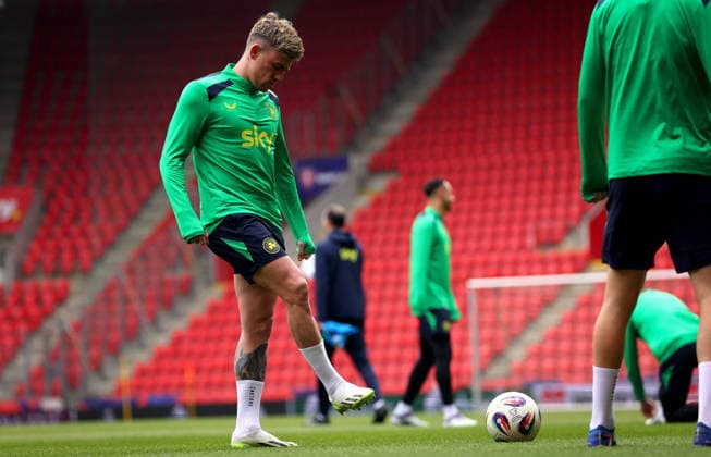 Republic of Ireland Squad Training, Fortune Arena, Prague, Czech Republic 25 3 2026 Sammie Szmodics Sammie Szmodics 25 3 2026  Copyright: x INPHO RyanxByrnex RB2_6088