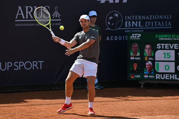 Bart Stevens during the Men s Doubles match on day 2 of the Guerri Napoli Tennis Cup 125 at Tennis Club Napoli on March 25, 2026 in Naples, Italy  Copyright: xAndreaxRosito IPAxSportx xipa-agency.netx xx IPA_73407035 IPA_Agency_IPA73407035
