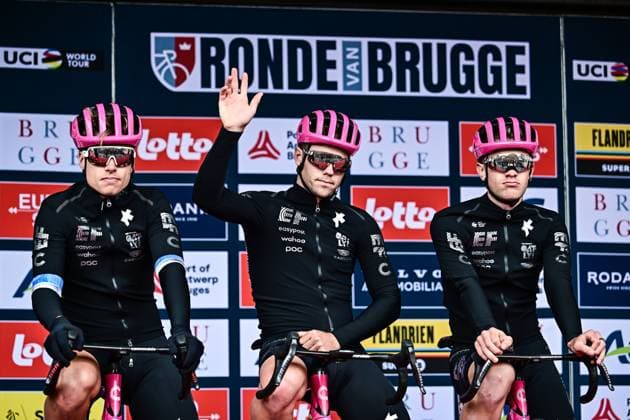 American Luke Lamperti of EF Education-EasyPost pictured at the start of the Ronde van Brugge men s elite one-day cycling race, 202,9 km from and to Brugge on Wednesday 25 March 2026. MAARTENxSTRAETEMANS  x168833279x