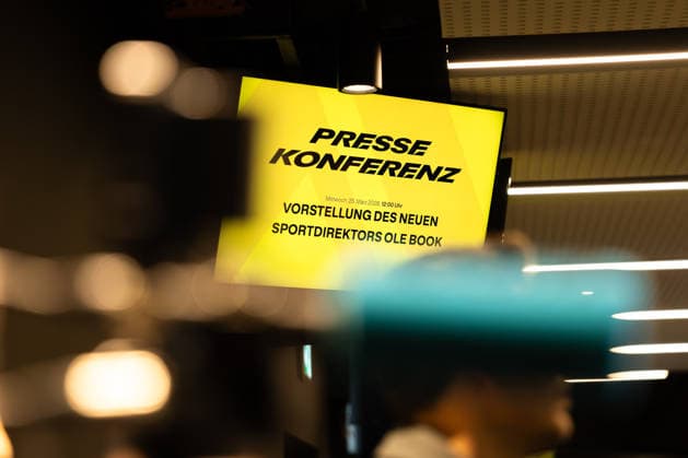 25.03.2026, Fussball, Pressekonferenz, Vorstellung des neuen Sportdirektors Ole Book (Borussia Dortmund). Dortmund Signal Iduna Park NRW Deutschland xRHR-FOTO DEx