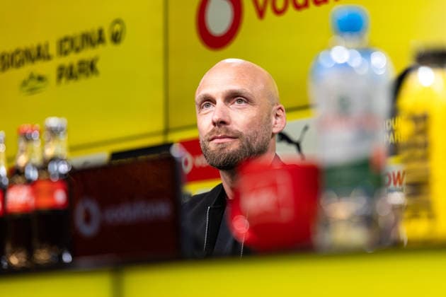 25.03.2026, Fussball, Pressekonferenz, Vorstellung des neuen Sportdirektors Ole Book (Borussia Dortmund). Sportdirektor Ole Book (Borussia Dortmund). Dortmund Signal Iduna Park NRW Deutschland xRHR-FOTO DEx