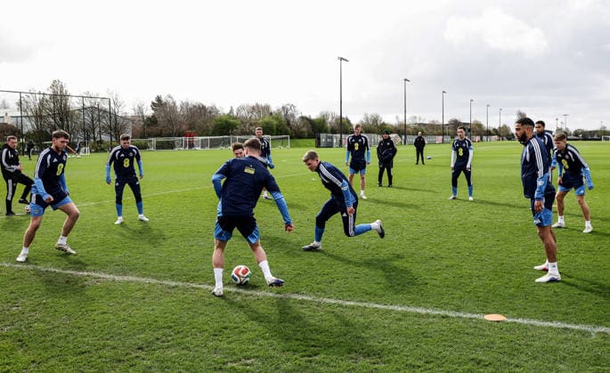 Northern Ireland Squad Training, Axa Training Centre, Liverpool, England 25 3 2026 A general view of training A general view of training 25 3 2026  Copyright: x INPHO Presseye WilliamxCherryx N Ireland training_057