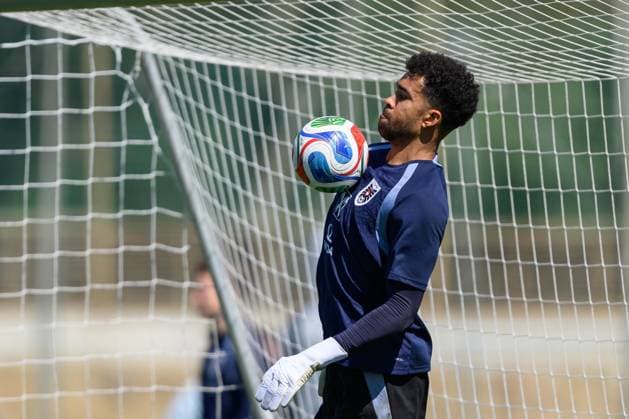 SOCCER - OEFB, training camp MARBELLA,SPAIN,25.MAR.26 - SOCCER - OEFB, Oesterreichischer Fussball-Bund, training camp. Image shows Tobias Okiki Lawal (AUT).  GEPAxpictures xChristianxMoser
