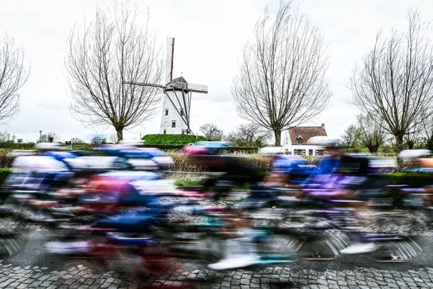 A mill pictured during the Ronde van Brugge men s elite one-day cycling race, 202,9 km from and to Brugge on Wednesday 25 March 2026. MAARTENxSTRAETEMANS  x168861172x