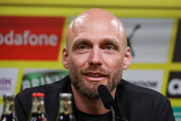 Dortmund, Deutschland: 25. März 2026 - Pressekonferenz - Vorstellung des neuen BVB Sportdirektors Ole Book Im Bild: Der neue BVB Sportdirektor Ole Book (BVB bei der Pressekonferenz DFB regulations prohibit any use of photographs as image sequences and or quasi-photo