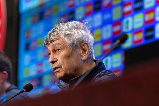 26 Mar 2026 FIFA World Cup, WM, Weltmeisterschaft, Fussball Qualifiers Group C, Semi-final, Match 5 Türkiye vs Romania, Romania press conference, PK, Pressekonferenz BeÅüiktaÅü Vodafone Park stadium, İstanbul, Turkiye Coach Mircea Lucescu portrait image