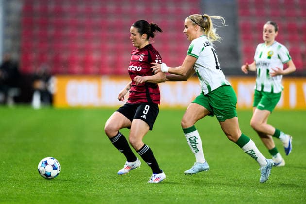 260325 Stina Lennartsson of Hammarby during the UEFA Women s Europa Cup semi final between Sparta Prague and Hammarby on March 25, 2026 in Prague. Photo: Vlastimil Vacek BILDBYRAN kod XY XY0108 fotboll football soccer fotball europa cup sparta prague hammarby uefa womens europa cup dam bbeng Copyright: VLASTIMILxVACEK BB260325ZL006