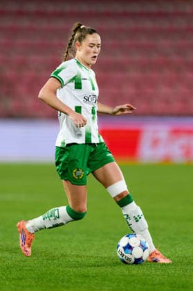 260325 Svea Rehnberg of Hammarby during the UEFA Women s Europa Cup semi final between Sparta Prague and Hammarby on March 25, 2026 in Prague. Photo: Vlastimil Vacek BILDBYRAN kod XY XY0108 fotboll football soccer fotball europa cup sparta prague hammarby uefa womens europa cup dam bbeng Copyright: VLASTIMILxVACEK BB260325ZB012