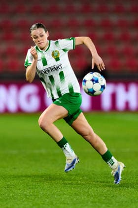 260325 Sofia Reidy of Hammarby during the UEFA Women s Europa Cup semi final between Sparta Prague and Hammarby on March 25, 2026 in Prague. Photo: Vlastimil Vacek BILDBYRAN kod XY XY0108 fotboll football soccer fotball europa cup sparta prague hammarby uefa womens europa cup dam bbeng Copyright: VLASTIMILxVACEK BB260325ZM007