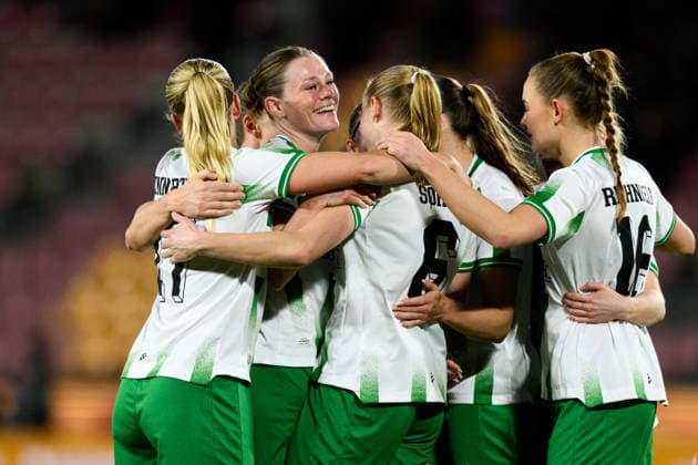260325 Elin Sorum of Hammarby celebrates scoring 0-1 during the UEFA Women s Europa Cup semi final between Sparta Prague and Hammarby on March 25, 2026 in Prague. Photo: Vlastimil Vacek BILDBYRAN kod XY XY0108 fotboll football soccer fotball europa cup sparta prague hammarby uefa womens europa cup dam bbeng jubel Copyright: VLASTIMILxVACEK BB260325ZD005