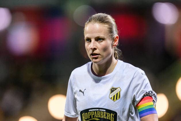 260325 Anna Anvegard of Häcken during the UEFA Women s Europa Cup semifinal between Eintracht Frankfurt and Häcken on March 25, 2026 in Frankfurt. Photo: Mathias Bergeld BILDBYRAN kod MB MB1357 fotboll football soccer fotball europa cup eintracht frankfurt häcken uefa womens europa cup dam bbeng semifinal Copyright: MATHIASxBERGELD BB260325MB036