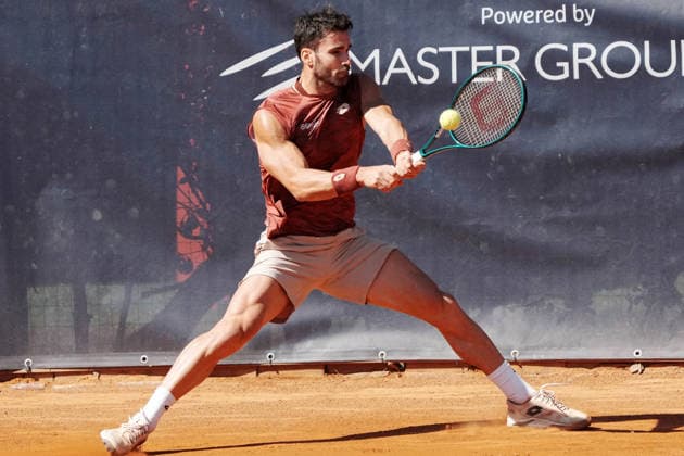 Sport Bilder des Tages NAPOLI 25-03-2026 ATP, Tennis Herren CHALLENGER 125 -GUERRI NAPOLI TENNIS CUP 2026 Encounter Andrea Pellegrino (ITA) VS Vitaliy Sachko (UKR) in the photo:Andrea Pellegrino , Tennis Club Napoli. Copyright: xFOTOAGENZIAx