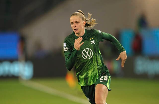 Foto : Vivien ENDEMANN (Wolfsburg) Fussball Championsleague der Frauen am Di. 24.03.2026 Viertelfinale VfL Wolfsburg - Olympique Lyon *** Photo Vivien ENDEMANN Wolfsburg Womens Champions League on Tue 24 03 2026 Quarterfinal VfL Wolfsburg Olympique Lyon