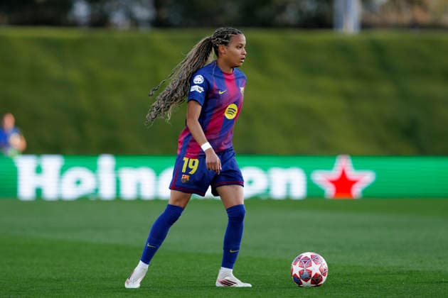 UEFA Women s Champions League - Real Madrid vs Barcelona MADRID, SPAIN -March 25:Vicky Lopez of Barcelona in action during the UEFA Women s Champions League quarterfinals First leg match between Real Madrid and Barcelona at Alfredo Di Stefano stadium in Madrid.(Photo by Guillermo Martinez f22photo) Madrid Alfredo Di Stefano Stadium Spain Copyright: xGuillermoxMartinezx