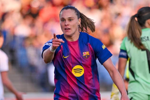 March 25, 2026, Madrid, Madrid, Spain: EWA PAJOR of FC Barcelona, Barca Femenino celebrates a goal during the Women s Champions League match REAL MADRID FEMENINO Vs FUTBOL CLUB BARCELONA on march 25, 2026, Valdebebas, Madrid, Spain. Madrid Spain - ZUMAc312 20260325_zsp_c312_014 Copyright: xOscarxManuelxSanchezx