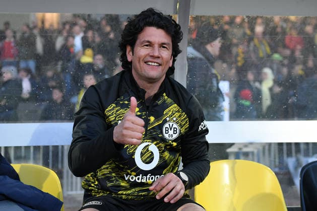 Fußball Legendenspiel Borussia Dortmund - Benfica Lissabon am 25.03.2026 im Stadion Rote Erde in Dortmund Nelson Valdez ( Dortmund ) *** Soccer legends match Borussia Dortmund Benfica Lisbon on 25 03 2026 at the Rote Erde stadium in Dortmund Nelson Valdez Dortmund xRx