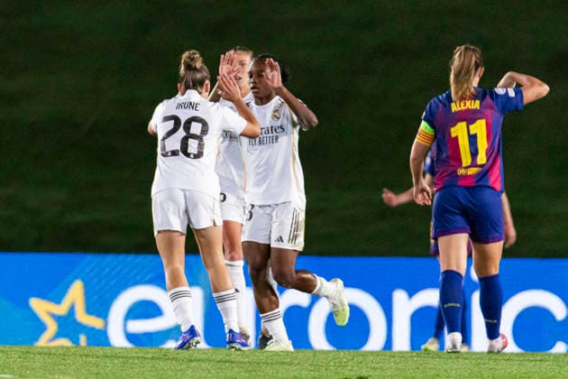 Real Madrid CF v FC Barcelona, Barca - UEFA Women s Champions League 2025 26 UEFA Women s Champions League 2025 26 First match between Real Madrid C.F. and FC Barcelona at Estadio Alfredo Di Stefano on March 25, 2026 in Madrid, Spain. Valdebebas Estadio Alfredo Di Stefano Madrid Madrid Madrid Spain Copyright: xALEJANDROxMATIASx