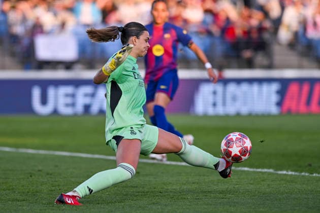 March 25, 2026, Madrid, Madrid, Spain: MARIA ISABEL RODRIGUEZ (MISA) of Real Madrid Femenino CF conceding the first goal during the Women s Champions League match REAL MADRID FEMENINO Vs FUTBOL CLUB BARCELONA on march 25, 2026, Valdebebas, Madrid, Spain. The Women s Champions League Match REAL MADRID - FUTBOL CLUB BARCELONA (03.25.26)  - ZUMAc312 20260325_zsp_c312_003 Copyright: xOscarxManuelxSanchezx