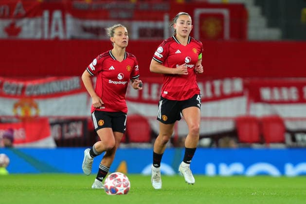Manchester United, ManU Women v Bayern Munich Women Maya Le Tissier of Manchester United scores a GOAL 1-1 and celebrates during Manchester United Women v Bayern Munich Women UEFA Champions League Quarter-Final 1st Leg match at Old Trafford, Manchester, England on 25 March 2026 Credit: Luke Williams Every Second Media Editorial use only. All images are copyright Every Second Media Limited. No images may be reproduced without prior permission. Copyright: xIMAGO EveryxSecondxMediax ESM-1877-0032 LukexWilliamsx xEveryxSecondxMediax