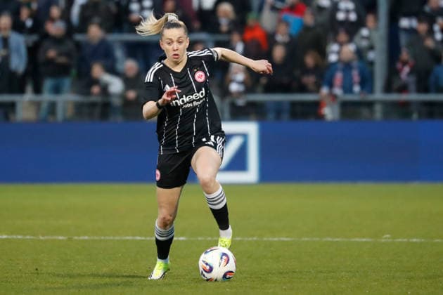 Frankfurt, Deutschland 25. März 2026: UEFA Womens Europa Cup - 2025 2026 - Halbfinale - Eintracht Frankfurt gegen BK Häcken Im Bild: Nina Lührßen Luehrssen (SGE) Stadion am Bretanobad Hessen Copyright: xFotostandx xvanxderxVeldenx