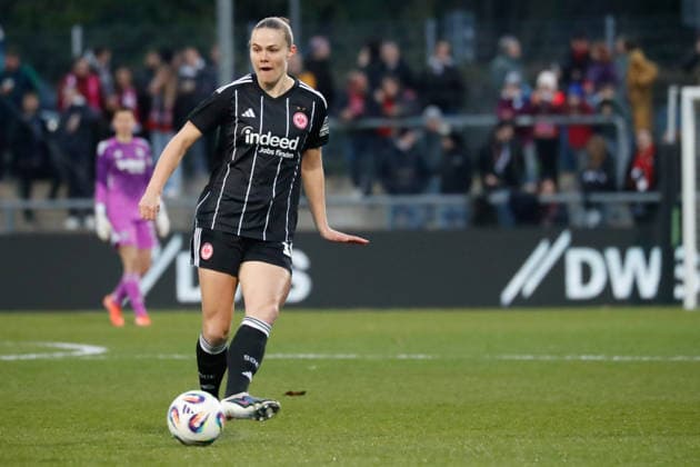 Frankfurt, Deutschland 25. März 2026: UEFA Womens Europa Cup - 2025 2026 - Halbfinale - Eintracht Frankfurt gegen BK Häcken Im Bild: Marthine Ostenstad (SGE) Stadion am Bretanobad Hessen Copyright: xFotostandx xvanxderxVeldenx