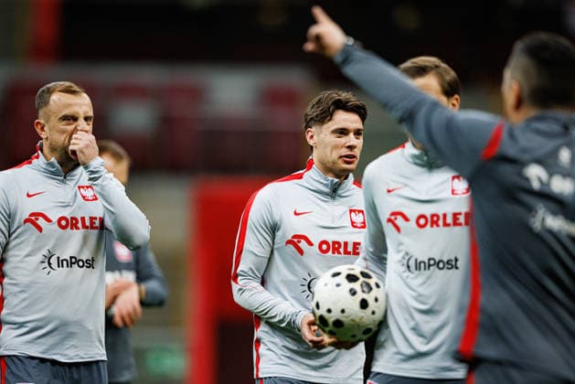 Nicola Zalewski seen during Official press conference, PK, Pressekonferenz and training of Polish National football team before World Cup 2026 play off semifinal game against Albania (Maciej Rogowski Ball Raw Images) Warsaw PGE Narodowy Poland Copyright: xMaciejxRogowskix maciejrogowski_trainingpoland_25032026-033
