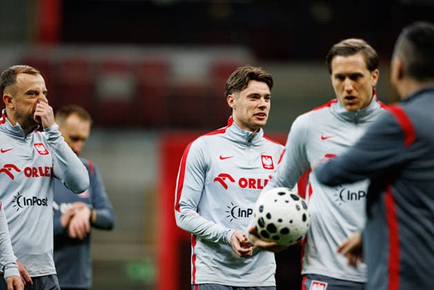 Nicola Zalewski seen during Official press conference, PK, Pressekonferenz and training of Polish National football team before World Cup 2026 play off semifinal game against Albania (Maciej Rogowski Ball Raw Images) Warsaw PGE Narodowy Poland Copyright: xMaciejxRogowskix maciejrogowski_trainingpoland_25032026-032