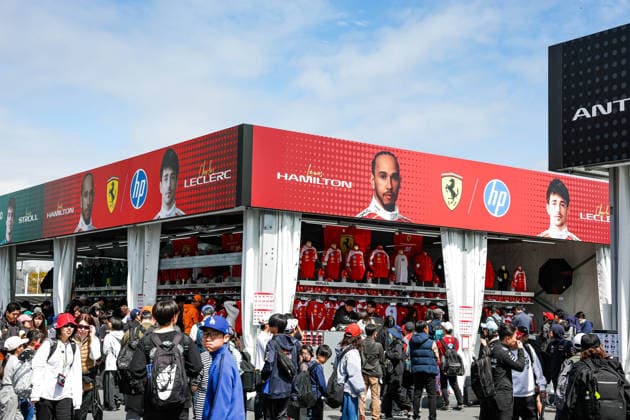 F1 - JAPANESE GRAND PRIX 2026 Shop of merchandising for fans in the fan zone during the Formula 1 Japanese Grand Prix 2026, 3rd round of the 2026 Formula One World Championship, WM, Weltmeisterschaft from March 27 to 29, 2026 on the Suzuka Circuit, in Suzuka, Japan - SuzukaJapan  Copyright: xFLORENTxGOODENx