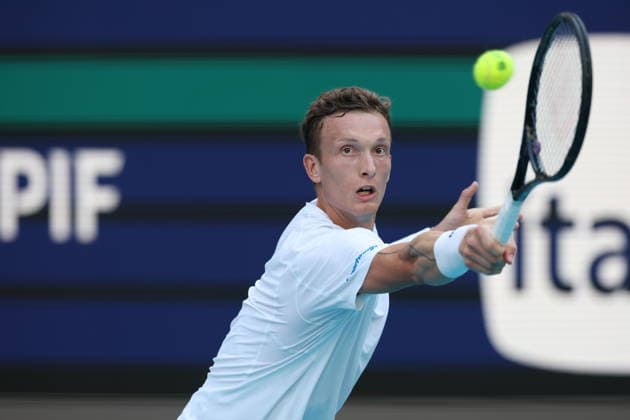 March 25, 2026, Miami Gardens, Florida, United States Of America: MIAMI GARDENS, FL - MARCH 25: Jiri Lehecka (CZE) defeats Martin Landaluce (ESP) in the men s quarter-final singles match at the Miami Open on March 25, 2026, at Hard Rock Stadium in Miami Gardens, Florida,...People: Jiri Lehecka 2026 Miami Open - Day 9  - ZUMAs214 20260325_ada_s214_162 Copyright: xSMGx