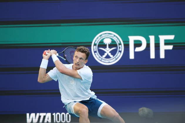 March 25, 2026, Miami Gardens, Florida, United States Of America: MIAMI GARDENS, FL - MARCH 25: Jiri Lehecka (CZE) defeats Martin Landaluce (ESP) in the men s quarter-final singles match at the Miami Open on March 25, 2026, at Hard Rock Stadium in Miami Gardens, Florida,...People: Jiri Lehecka 2026 Miami Open - Day 9  - ZUMAs214 20260325_ada_s214_178 Copyright: xSMGx