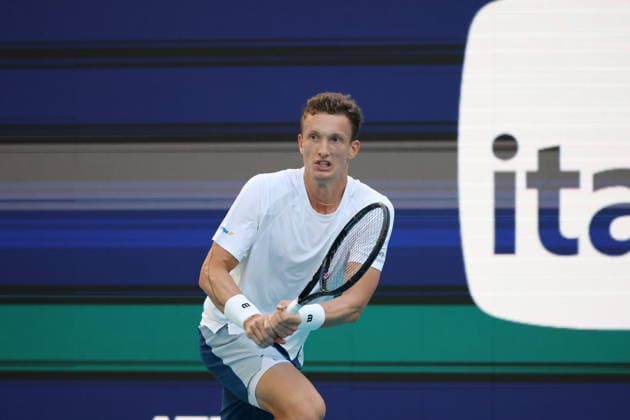 March 25, 2026, Miami Gardens, Florida, United States Of America: MIAMI GARDENS, FL - MARCH 25: Jiri Lehecka (CZE) defeats Martin Landaluce (ESP) in the men s quarter-final singles match at the Miami Open on March 25, 2026, at Hard Rock Stadium in Miami Gardens, Florida,...People: Jiri Lehecka Miami Gardens United States Of America - ZUMAs214 20260325_ada_s214_180 Copyright: xSMGx