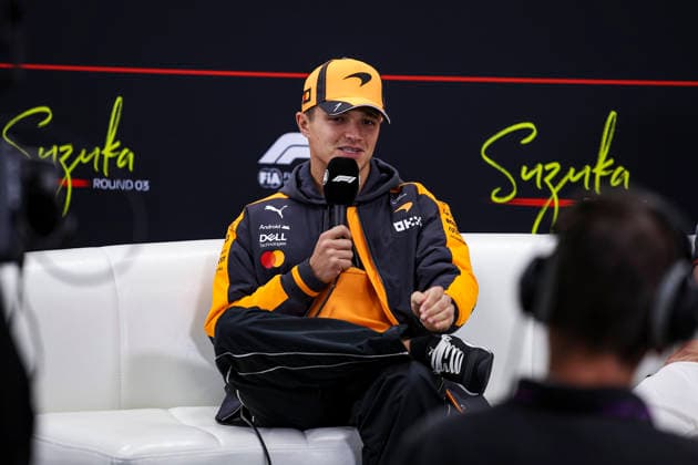 F1 - JAPANESE GRAND PRIX 2026 NORRIS Lando (gbr), McLaren F1 Team MCL40, portrait press conference, PK, Pressekonferenz during the Formula 1 Japanese Grand Prix 2026, 3rd round of the 2026 Formula One World Championship, WM, Weltmeisterschaft from March 27 to 29, 2026 on the Suzuka Circuit, in Suzuka, Japan - SuzukaJapan Copyright: xXavixBonillax