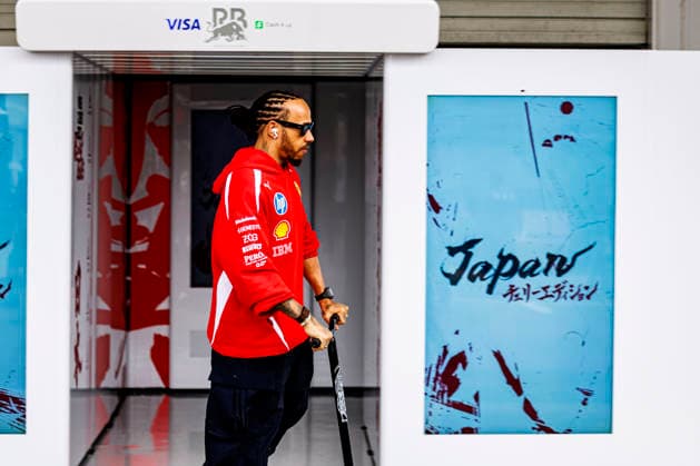 26th March 2026; Suzuka Circuit, Suzuka, Japan; 2026 FIA Formula 1 Japanese Grand Prix; Arrivals Day; Number 44 Scuderia Ferrari driver Lewis Hamilton at the Aramco Japanese Grand Prix StephenxBlackberry Content restricted for UK based newspaper