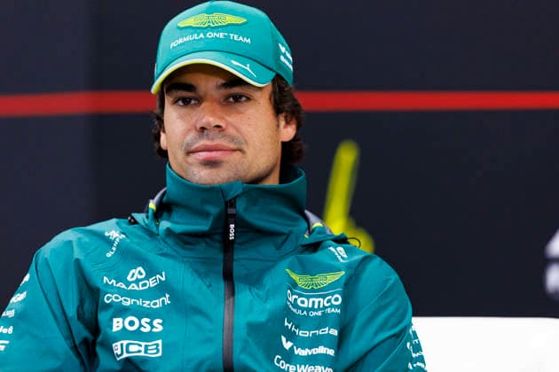 26th March 2026; Suzuka Circuit, Suzuka, Japan; 2026 FIA Formula 1 Japanese Grand Prix; Arrivals Day; Number 18 Aston Martin Aramco driver Lance Stroll during the press conference, PK, Pressekonferenz at the Aramco Japanese Grand Prix StephenxBlackberry Content restricted for UK based newspaper