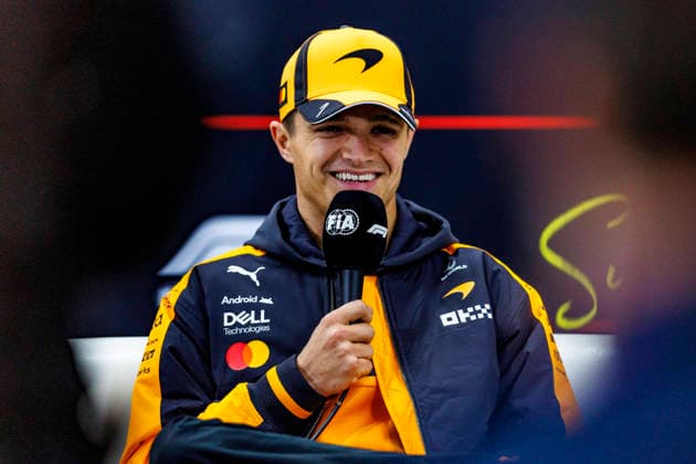 26th March 2026; Suzuka Circuit, Suzuka, Japan; 2026 FIA Formula 1 Japanese Grand Prix; Arrivals Day; Number 1 McLaren driver Lando Norris during the press conference, PK, Pressekonferenz at the Aramco Japanese Grand Prix StephenxBlackberry Content restricted for UK based newspaper