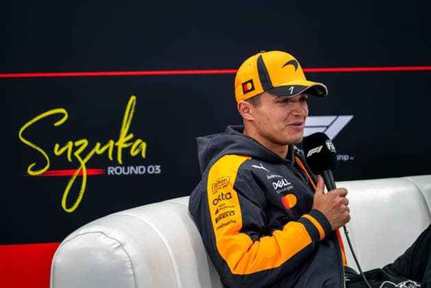 26th March 2026; Suzuka Circuit, Suzuka, Japan; 2026 FIA Formula 1 Japanese Grand Prix; Arrival Day; Lando Norris (1) of Great Britain and McLaren Mastercard F1 Team, KeiichixMiyashita Content restricted for UK based newspaper