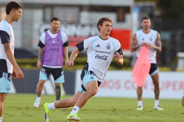 X() during a training session in Ezeiza, Buenos Aires Province, on March 25, 2026, ahead of the FIFA World Cup, WM, Weltmeisterschaft, Fussball 2026 friendlys football matches against Mauritania and Zambia. EZEIZA ARGENTINA Copyright: xALEJANDROxPAGNIx