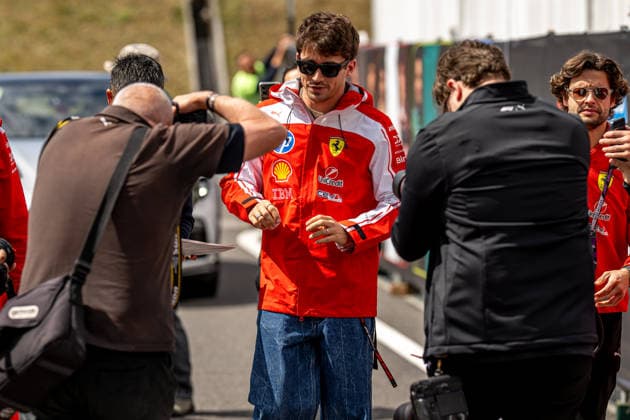 SUZUKA, JAPAN: Charles Leclerc, racing for the Ferrari team during the 2026 Formula 1 Japanese Grand Prix at the Suzuka International Racing Course in Suzuka, Japan