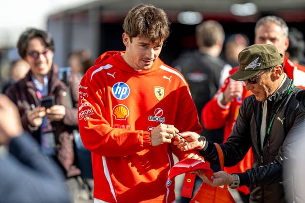 SUZUKA, JAPAN: Charles Leclerc, racing for the Ferrari team during the 2026 Formula 1 Japanese Grand Prix at the Suzuka International Racing Course in Suzuka, Japan