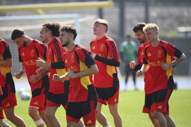 United States v Belgium - FIFA World Cup, WM, Weltmeisterschaft, Fussball Stage Media Activities 26 03 2026 ATLANTA, UNITED STATES - MARCH 26 : Stassin Lucas forward of Belgium pictured during a training session ahead the friendly game between United States of America and Belgium as part of a pre-World Cup 2026 training camp on March 26, 2026 in Atlanta, United States, 26 03 2026 Atlanta United States  Copyright: xVincentxKalutx