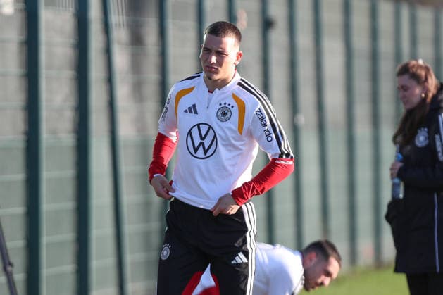 26.03.2026, xtgx, Fussball, U21, U 21 Nationalmannschaft, Abschlusstraining emspor, v.l. Said El Mala (Deutschland) (DFL DFB REGULATIONS PROHIBIT ANY USE OF PHOTOGRAPHS as IMAGE SEQUENCES and or QUASI-VIDEO) Wolfsburg