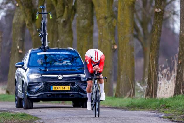 Sander Inion of Madar Pro Cycling Team ITT Beltrum Stage 2, Metecs Olympia s Tour Cycling, Metecs Olympia s Tour Cycling, , March 26, 2026, Beltrum, Netherlands.