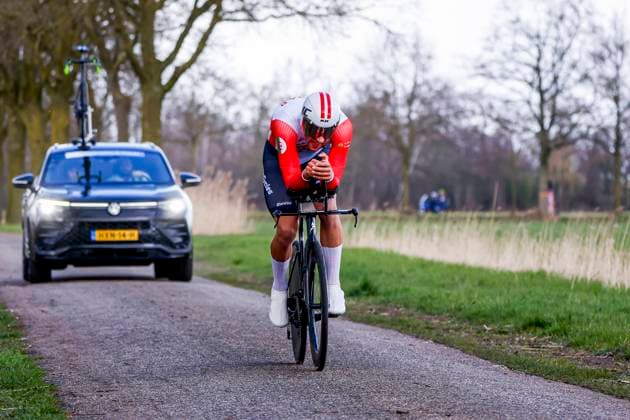 Sander Inion of Madar Pro Cycling Team ITT Beltrum Stage 2, Metecs Olympia s Tour Cycling, Metecs Olympia s Tour Cycling, , March 26, 2026, Beltrum, Netherlands.