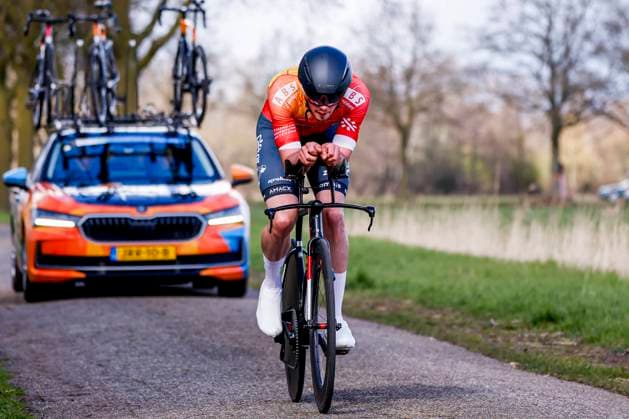 Toinne Vriezen of Volharding Cycling Team ITT Beltrum Stage 2, Metecs Olympia s Tour Cycling, Metecs Olympia s Tour Cycling, , March 26, 2026, Beltrum, Netherlands.