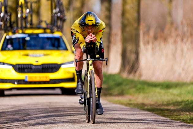 Ashlin Barry of Team Visma Lease a Bike Development ITT Beltrum Stage 2, Metecs Olympia s Tour Cycling, Metecs Olympia s Tour Cycling, , March 26, 2026, Beltrum, Netherlands.