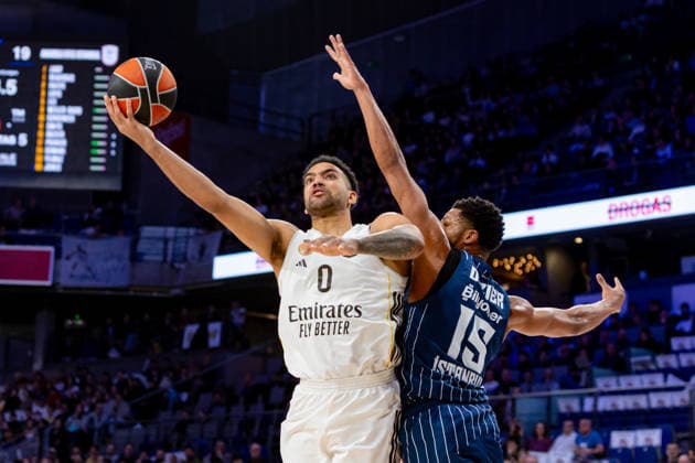 ESP: Real Madrid v Anadolu Efes Istanbul. Euroleague. Trey Lyles of Real Madrid during the Euroleague match, between Real Madrid and Anadolu Efes Istanbul played at Movistar Arena Stadium on March 26, 2026 in Madrid Spain Madrid Spain Basketball Copyright: xAlbaxPachecox xAgenciaxLOFx